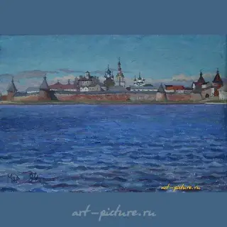 Solovki. Cardboard, oil. 49 x 35 cm