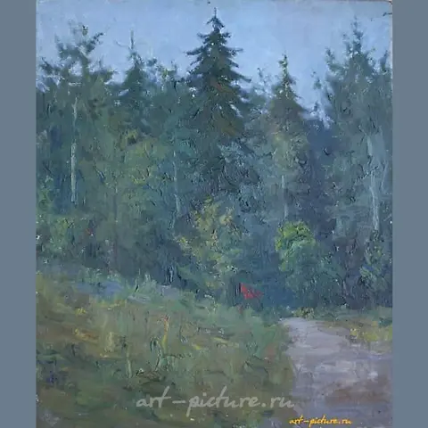 В лесу. Холст, масло. 53 х 44 см