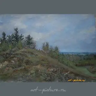 Осенний пейзаж. Картон, масло. 52 х 73 см