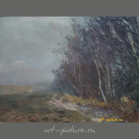 "Dusk. Canvas, oil. 50 x 60 cm"
