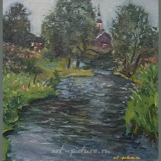 Вязьма. Картон, масло. 30 х 29 см