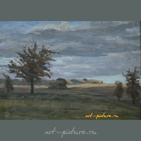 Дубы. Картон, масло. 35 х 50 см