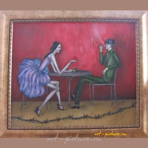 The translation of the text is: "Imitation canvas, oil, acrylic."