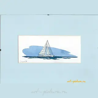 The translation of "ЯХТА акварель" into English is "Yacht watercolor."