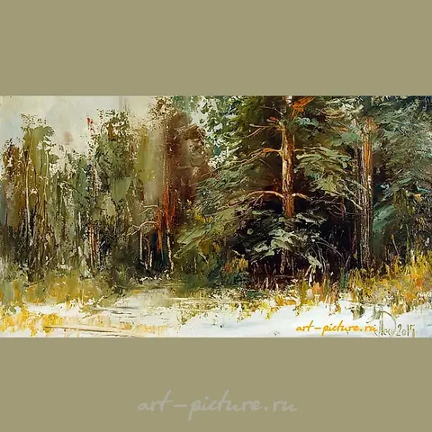 The beginning of winter oil, MDF.