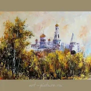 克里姆林宫全景 油画，画布
