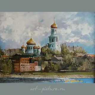 "Kazan Cathedral oil on canvas"