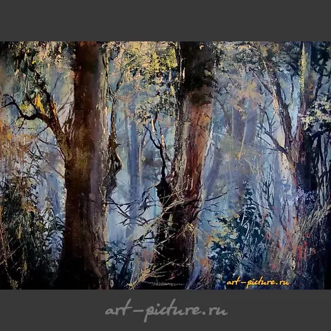 紫丁香森林 油画，画布