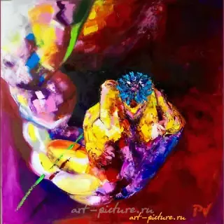 "Thrown" (illustration for the song by Andrei Kuzmenko) Canvas, oil paint