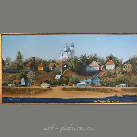 尼科尔斯克，伏尔加河 油画，画布