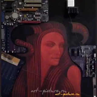 "Our Time DSP, acrylic, motherboards, string"