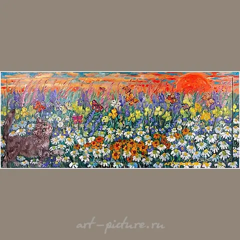 "Caty-and-butterflies Canvas, oil"