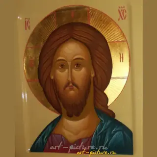 The handwritten icon of Jesus Christ, the Savior. Wood, tempera, gold.