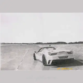 Ferrari 458 Italia графика, бумага