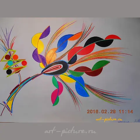 The Iris flower - a symbol of fidelity, paper, pencil.