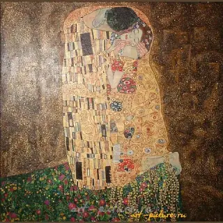 "Kiss (copy of the painting by G. Klimt) canvas, oil"
