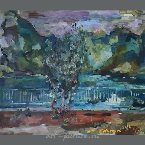 Montenegro. Landscape with Olive Tree. Canvas, oil. 68 x 80 cm.