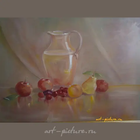 "Still Life with a Jug, canvas, oil"