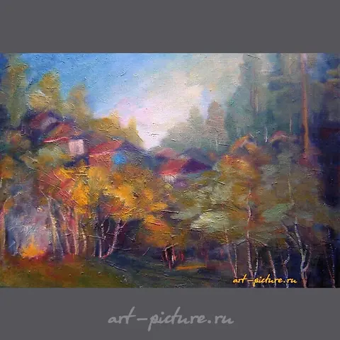 "Evening before the holiday. Canvas oil."