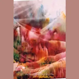 The translation from Russian to English is: "Mountain landscape watercolor paper."