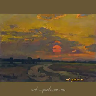"Road" oil on canvas