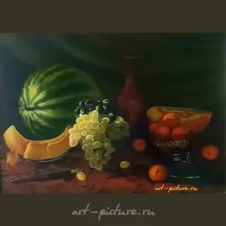 Натюрморт с арбузом Холст, масло 