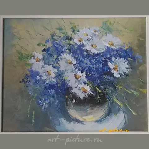 田野花朵 油画，画布