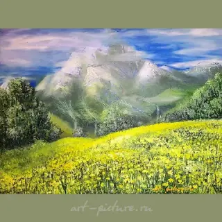 The translation of "Лето Масло холст" into English is "Summer Oil Canvas."
