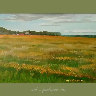"After the rain, canvas on cardboard, oil"