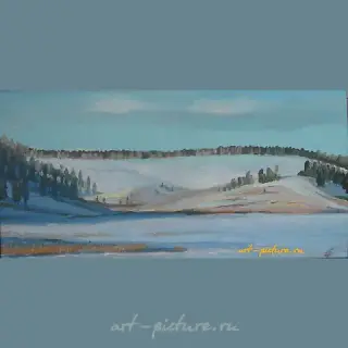 "Spring is Coming, Canvas on Cardboard, Oil"