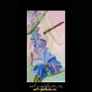 "Dragonfly oil, canvas"
