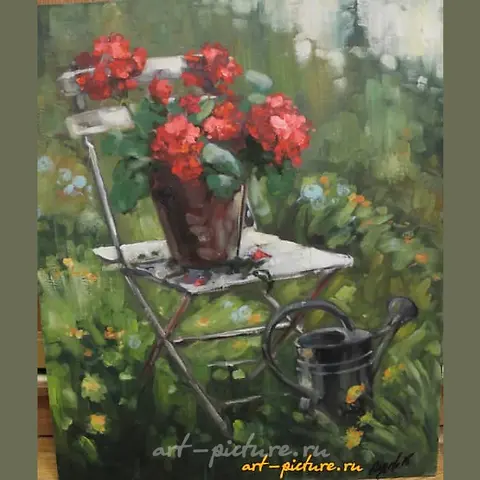 "Flowers canvas, oil"