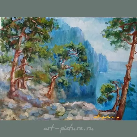 克里米亚的海岸，油画