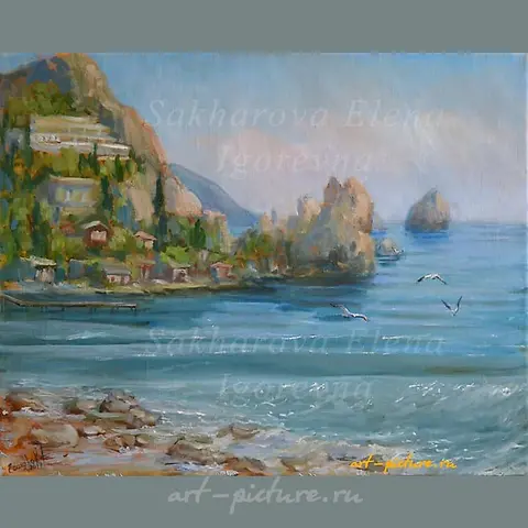 Гурзуф海岸 油画