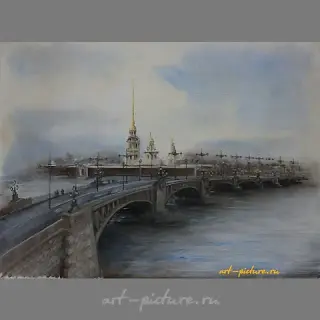 大教堂桥 油画，画布