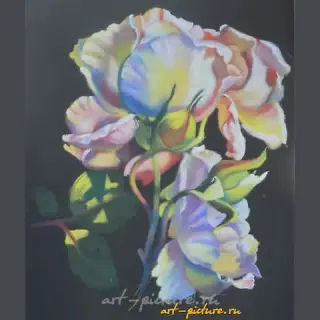 «夜晚»  пастель，纸。