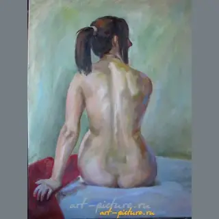 Morning. In bed. Canvas, oil.