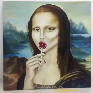 简单的丽莎，油画，画布