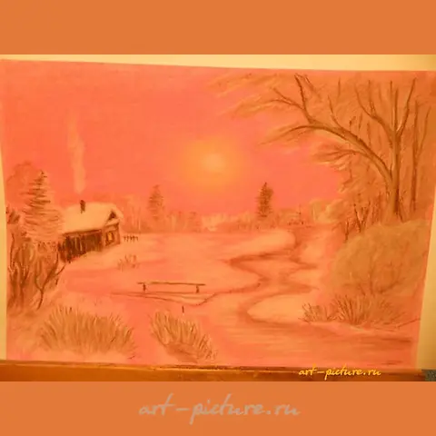 The translation of "Зимой пастель" into English is "Winter pastel."