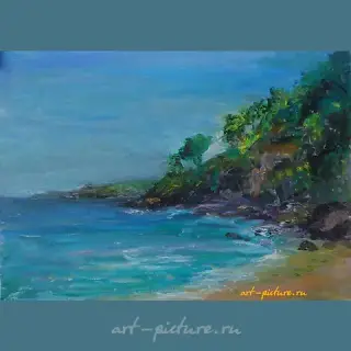 "Deserted Shore, oil on canvas"