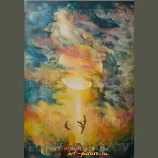 «鹤» 纸/瓦特曼 / 水彩