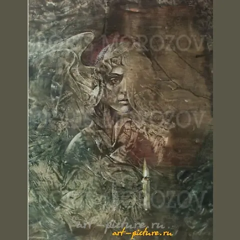 《哭泣的天使》 纸/牛皮纸 / 水彩