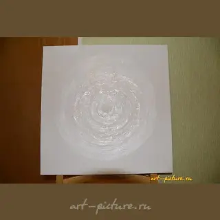 白色圆圈 希多洛夫 布面油画