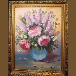 "Lilac oil, cardboard"