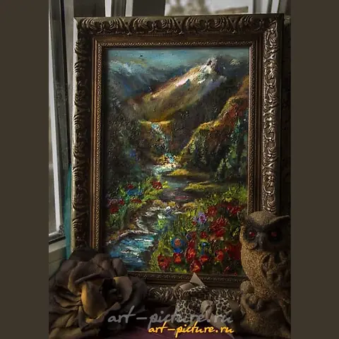 Mountain landscape Canvas, oil