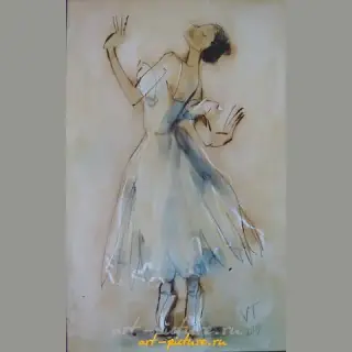 The translation of "балерина в белом масло, картон" into English is "ballerina in white oil, cardboard."