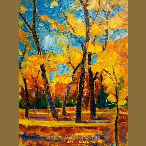 "Golden Autumn oil on canvas"