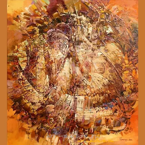 The translation of "Солнечные птицы Масло холст" into English is "Sunny Birds Oil Canvas."