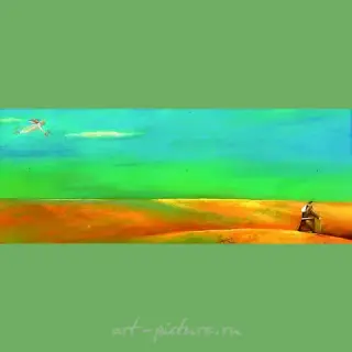 The translation of the text "Странник Холст .масло" into English is "Wanderer Canvas .oil."