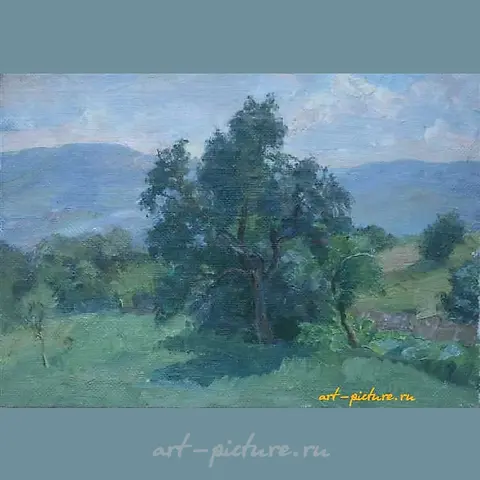 The translation of "Зеленое дерево" into English is "Green tree."
